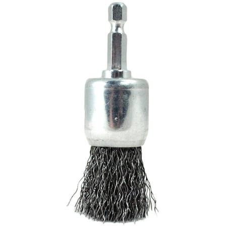 Shark Industries CRIMP END COARSE BRUSH 1" ON 1/4" HEX SH SI13962